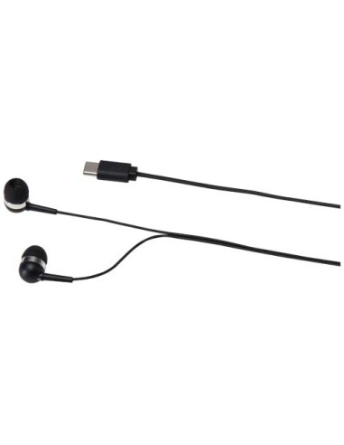 Auricolari tipo C cablati con astuccio in plastica riciclata Dofida