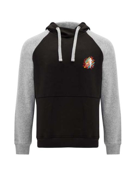 Felpa con cappuccio unisex bicolore Badet