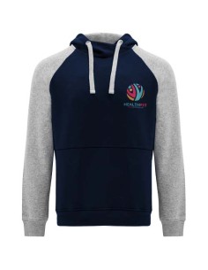 Felpa con cappuccio unisex bicolore Badet