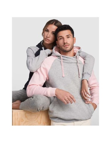 Felpa con cappuccio unisex bicolore Badet