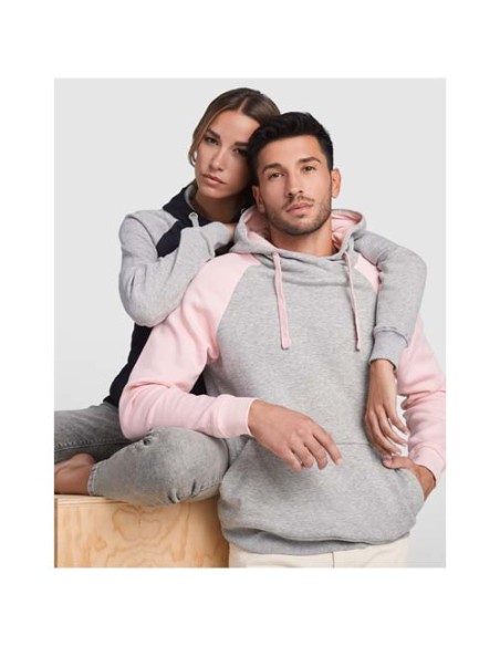 Felpa con cappuccio unisex bicolore Badet