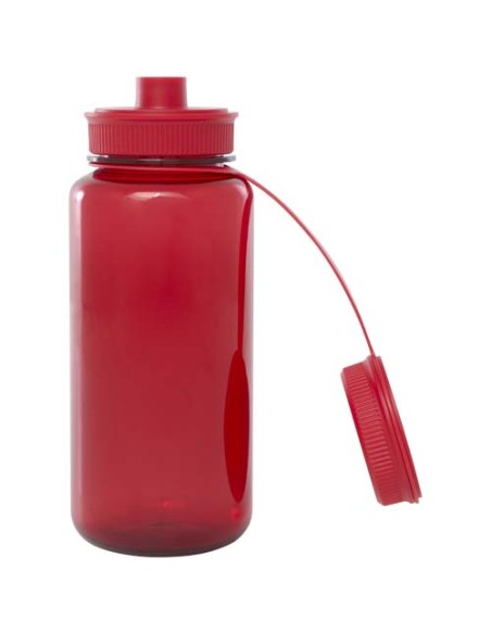 Borraccia sportiva da 900 ml in PET riciclato certificato RCS con coperchio multifunzione Ryder 