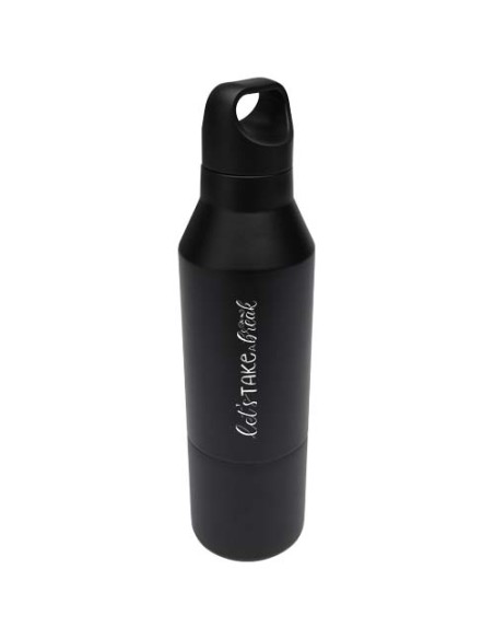 Borraccia termica da 600 ml in acciaio inox riciclato certificato RCS con tazza da 300 ml Odessy