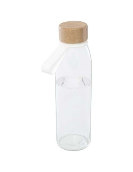 Borraccia in vetro da 500 ml con manico in silicone e coperchio in bambù Porto 