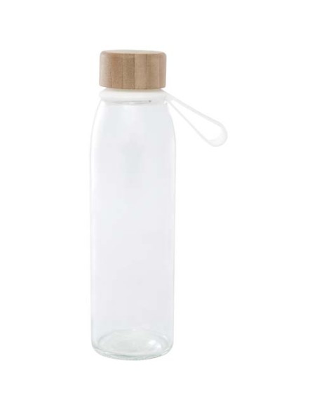 Borraccia in vetro da 500 ml con manico in silicone e coperchio in bambù Porto 