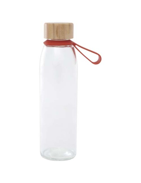 Borraccia in vetro da 500 ml con manico in silicone e coperchio in bambù Porto 