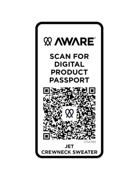 Maglione a girocollo in tessuto riciclato unisex Jet Aware™