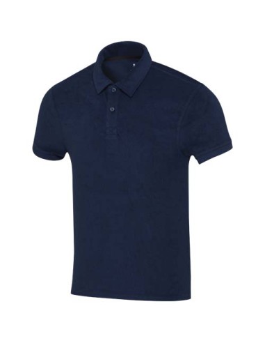 Polo unisex in tessuto terry riciclato da 230 g/m² Akoya