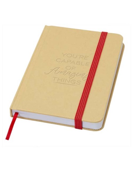 Blocco note formato A6 con copertina rigida in materiale riciclata e pagine bianche Reed