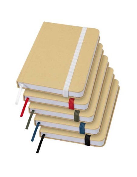 Blocco note formato A6 con copertina rigida in materiale riciclata e pagine bianche Reed