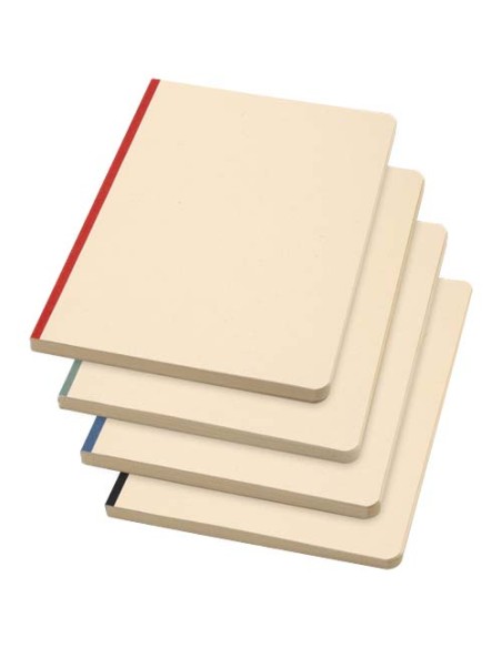 Blocco note formato A5 con copertina morbida in PET riciclato e carta a base di canna da zucchero Liliana