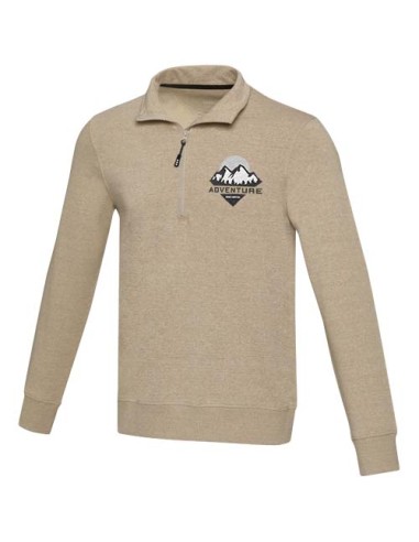 Maglione con cerniera a un quarto in tessuto riciclato unisex Aware™ Tin 