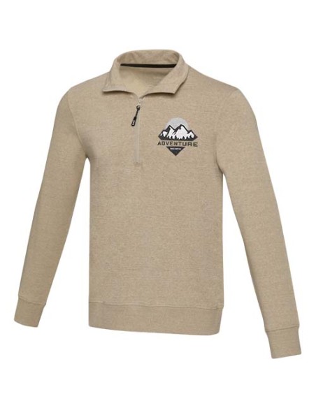 Maglione con cerniera a un quarto in tessuto riciclato unisex Aware™ Tin 