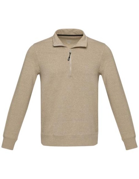 Maglione con cerniera a un quarto in tessuto riciclato unisex Aware™ Tin 