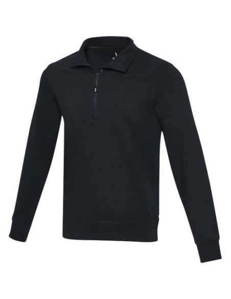 Maglione con cerniera a un quarto in tessuto riciclato unisex Aware™ Tin 