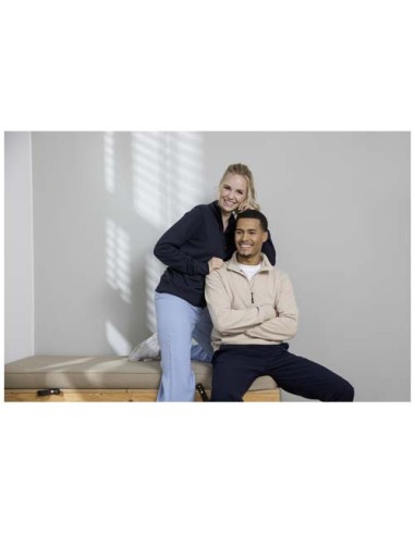 Maglione con cerniera a un quarto in tessuto riciclato unisex Aware™ Tin 