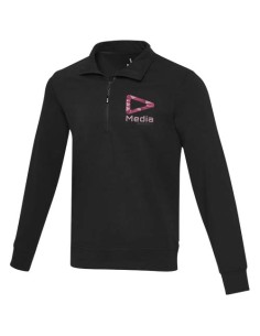 Maglione con cerniera a un quarto in tessuto riciclato unisex Aware™ Tin 