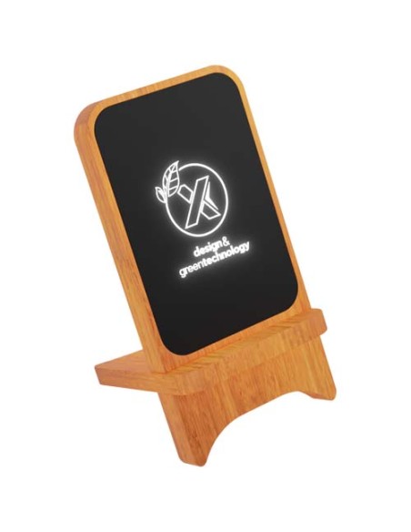 Supporto in legno wireless, luminoso, da 15 W SCX.design W16 Supporto in legno wireless, luminoso, da 15 W SCX.design W16
