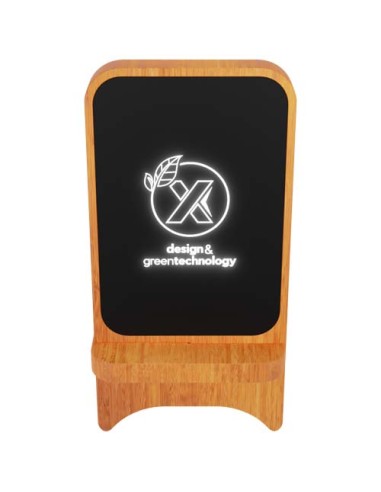 Supporto in legno wireless, luminoso, da 15 W SCX.design W16