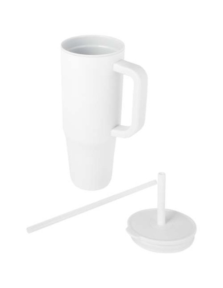 Bicchiere termico da 900 ml certificato RCS con cannuccia in silicone Brady