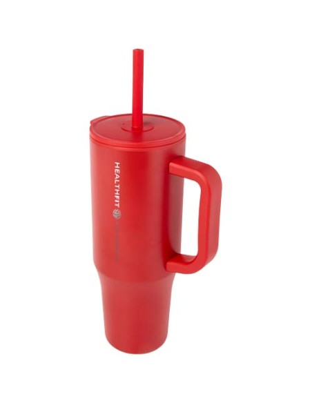 Bicchiere termico da 900 ml certificato RCS con cannuccia in silicone Brady