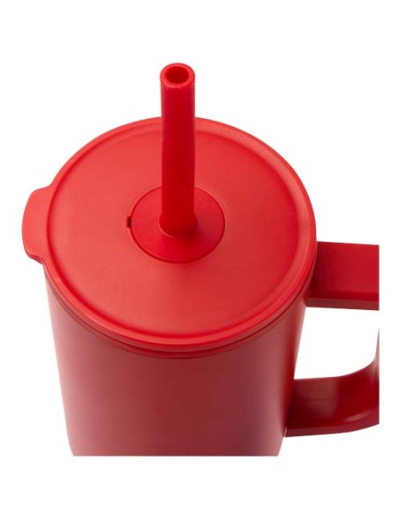 Bicchiere termico da 900 ml certificato RCS con cannuccia in silicone Brady