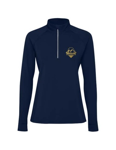 Felpa a maniche lunghe con mezza zip da donna Estambul