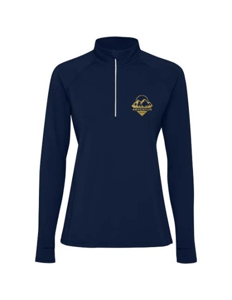 Felpa a maniche lunghe con mezza zip da donna Estambul