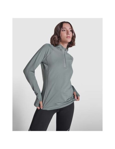 Felpa a maniche lunghe con mezza zip per donna da 200 g/m² Estambul