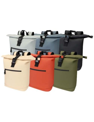 Zaino roll-top per portatile da 15" in materiale riciclato certificato GRS da 18 litri Resi Plus