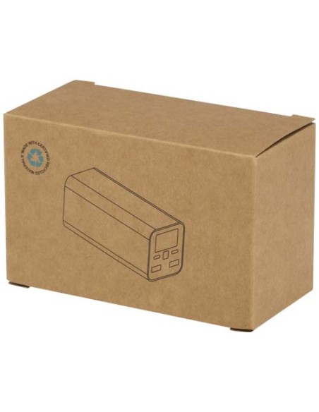 Power bank in alluminio riciclato certificato RCS da 20.000 mAh e 70 W Acamar