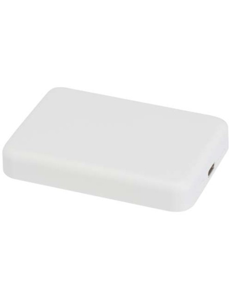 Power bank magnetico wireless da 5.000 mAh e 15 W con 20 W PD in plastica riciclata Acrab