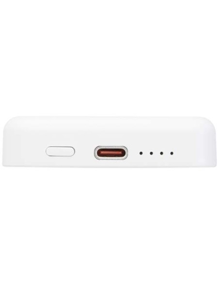 Power bank magnetico wireless da 5.000 mAh e 15 W con 20 W PD in plastica riciclata Acrab