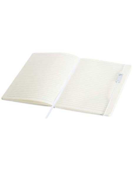 Set con blocco note formato A5 con copertina rigida e penna roller Legato Elegance