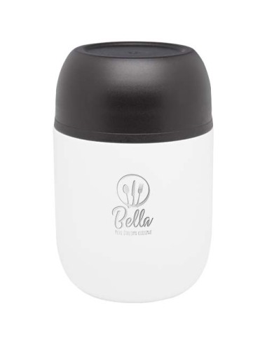 Portavivande in acciaio inossidabile riciclato a doppia parete da 480 ml con cucchiaio pieghevole Supo