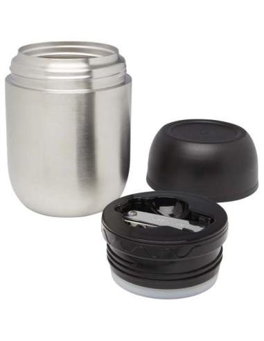 Portavivande in acciaio inossidabile riciclato a doppia parete da 480 ml con cucchiaio pieghevole Supo