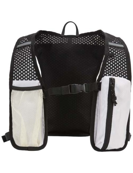 Gilet per la corsa in materiale riciclato certificato GRS con zainetto per l'idratazione da 5 litri Nomad