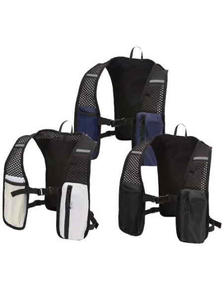 Gilet per la corsa in materiale riciclato certificato GRS con zainetto per l'idratazione da 5 litri Nomad