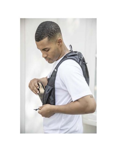 Gilet per la corsa in materiale riciclato certificato GRS con zainetto per l'idratazione da 5 litri Nomad