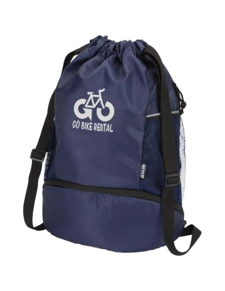 Borsa sportiva con cordoncino in materiale riciclato certificato GRS e scomparto inferiore da 18 litri Nomad
