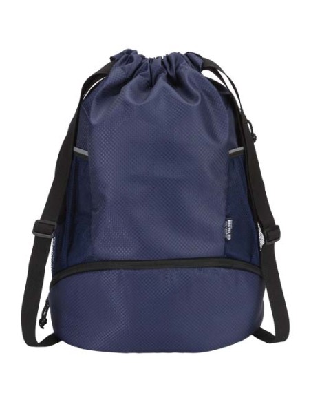 Borsa sportiva con cordoncino in materiale riciclato certificato GRS e scomparto inferiore da 18 litri Nomad