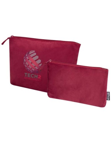 Set di beauty case in velluto riciclato certificato GRS Swift