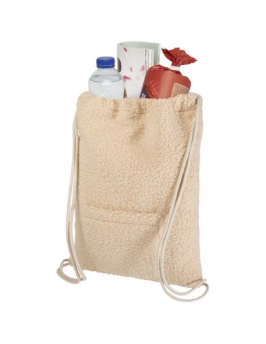 Zaino con cordoncino in sherpa riciclato certificato GRS da 9 litri Bear