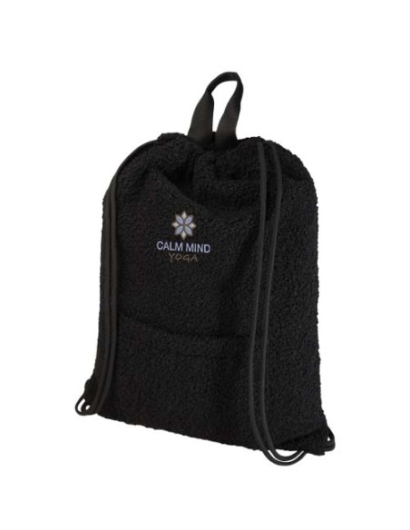 Zaino con cordoncino in sherpa riciclato certificato GRS da 9 litri Bear