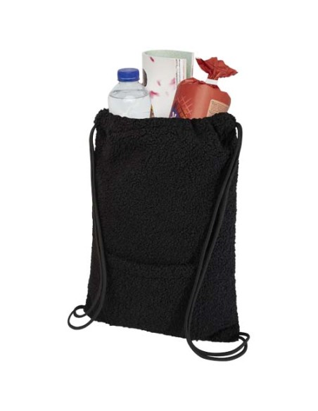 Zaino con cordoncino in sherpa riciclato certificato GRS da 9 litri Bear