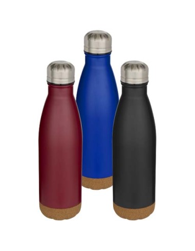 Borraccia termica in acciaio inossidabile a doppia parete isolamento sottovuoto da 500 ml con dettagli in sughero Cove