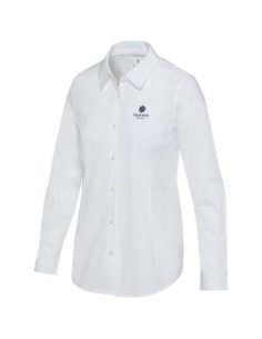 Camicia in tessuto di popeline da donna Carnelian