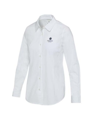 Camicia da donna in tessuto popeline da 133 g/m² Carnelian