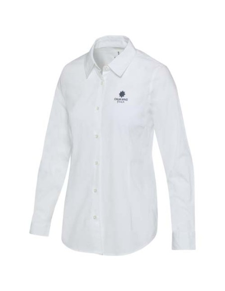 Camicia in tessuto di popeline da donna Carnelian