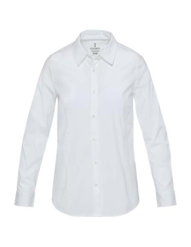 Camicia in tessuto di popeline da donna Carnelian